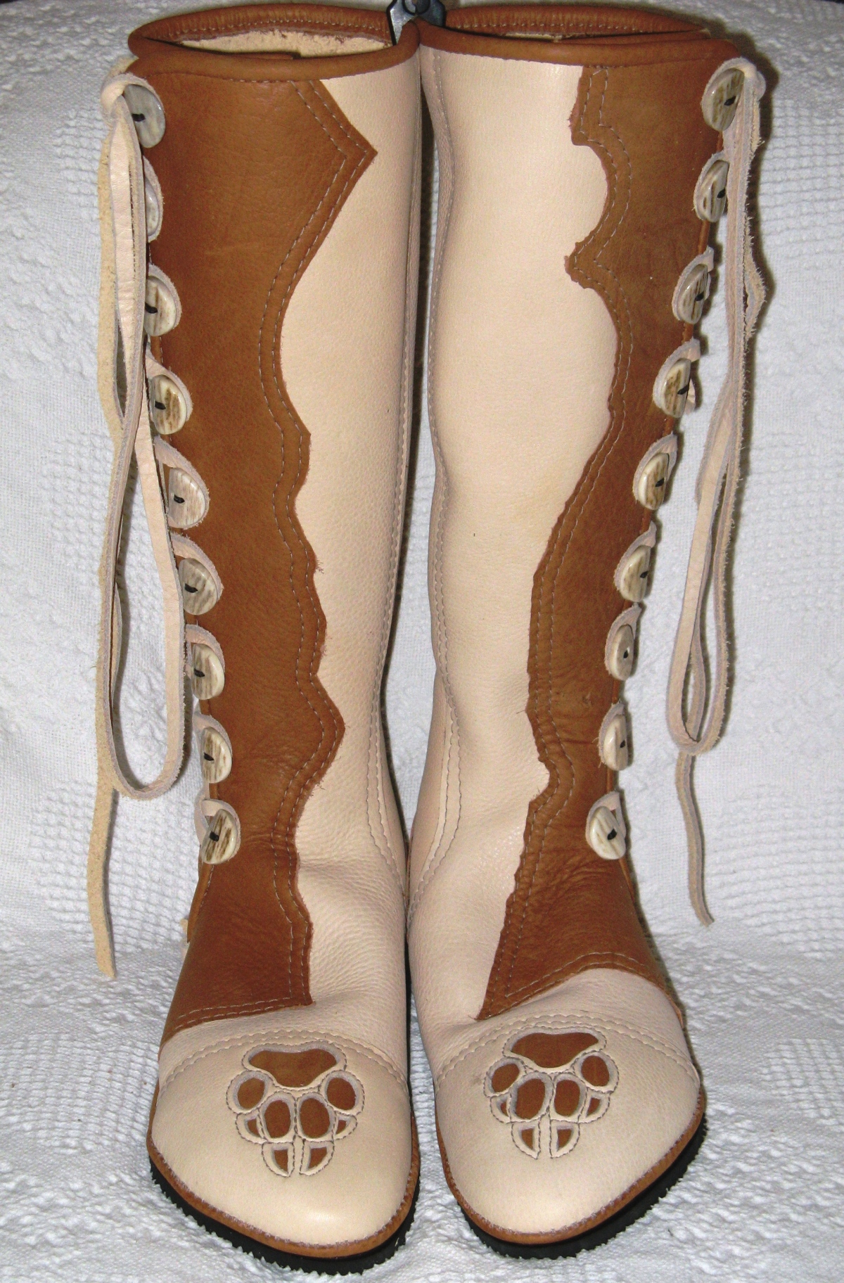 knee high wolf paws moccasins